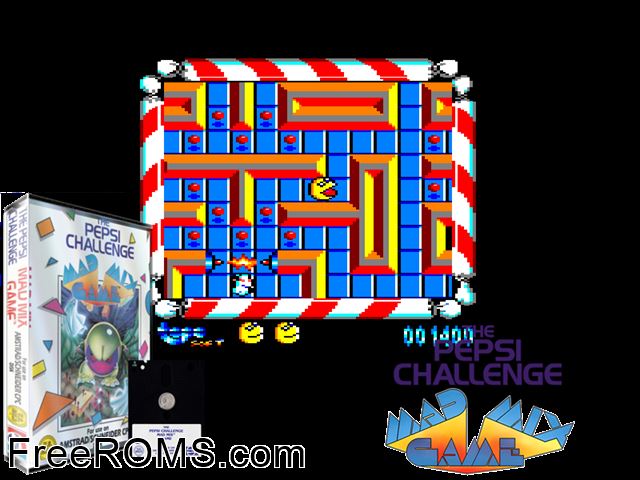Mad Mix (S) (1988) [h1][T-English] Amstrad CPC game showing 3D box cover and gameplay screenshot